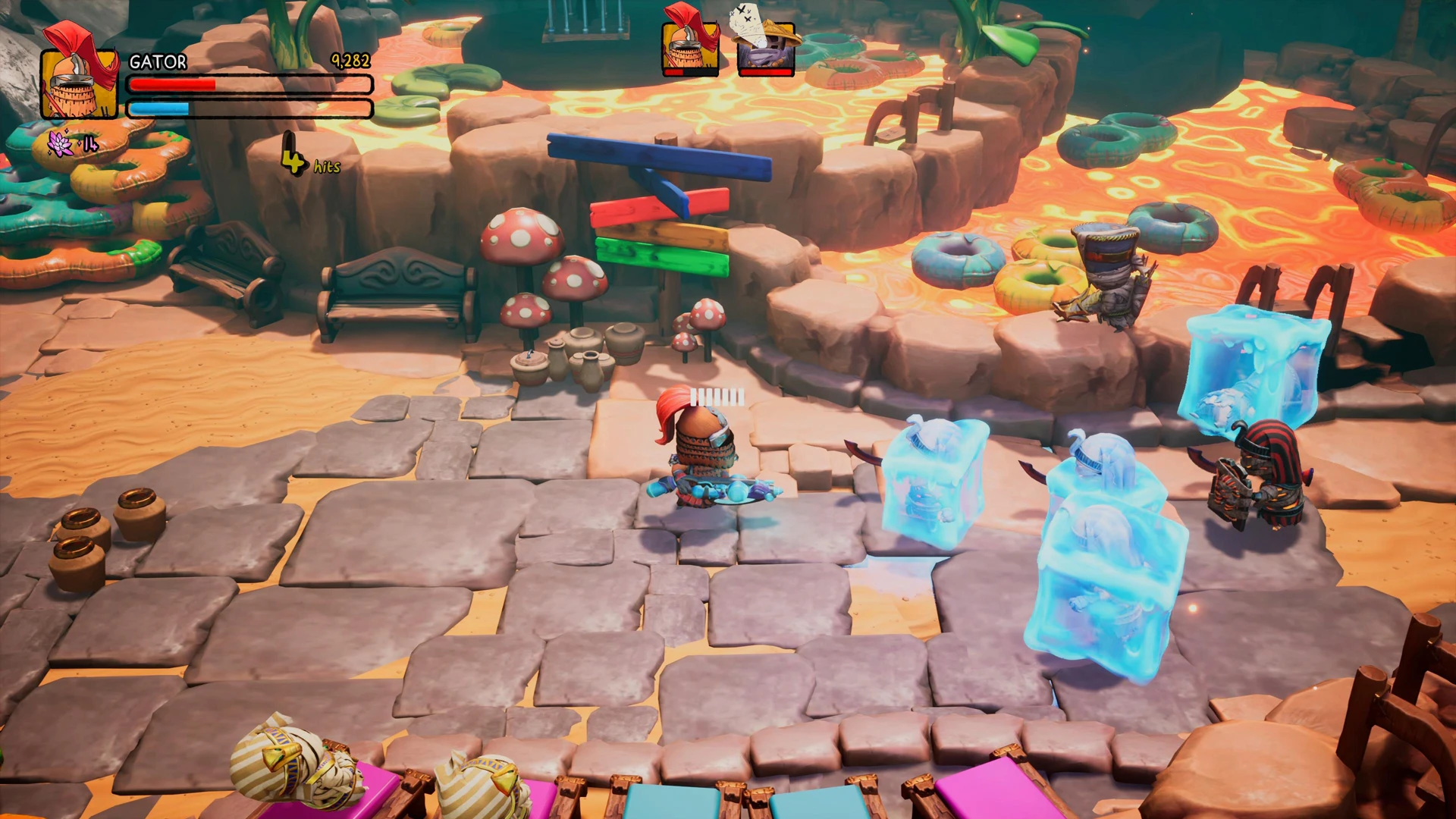 Chevaliers prêts au combat dans Big Helmet Heroes